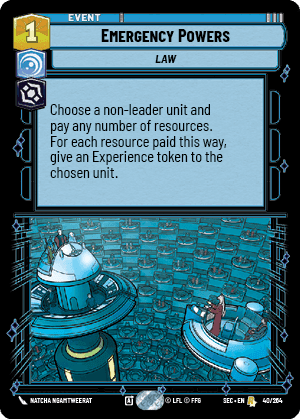 Emergency Powers (SEC) Rare Fantasy Flight Games Standard Non-Foil