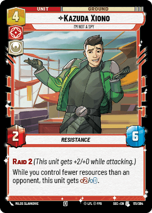 Kazuda Xiono - I'm Not A Spy (SEC) Uncommon Fantasy Flight Games Standard Non-Foil