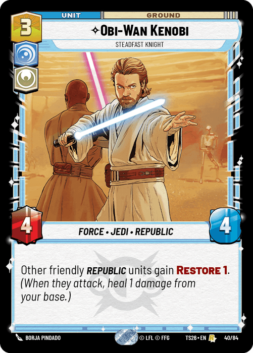 Obi-Wan Kenobi - Steadfast Knight (TS26) Rare Fantasy Flight Games Standard Non-Foil