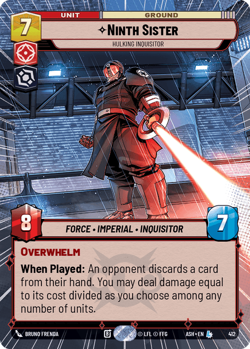 Ninth Sister - Hulking Inquisitor (ASH) Legendary Star Wars Unlimited Fantasy Flight Games Hyperspace Non-Foil