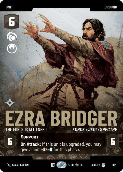 Ezra Bridger - The Force is All I Need (ASH) Uncommon Star Wars Unlimited Fantasy Flight Games Prestige Non-Foil