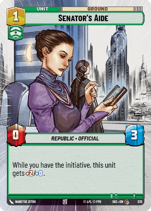 Senator's Aide (SEC) Common Fantasy Flight Games Hyperspace Non-Foil