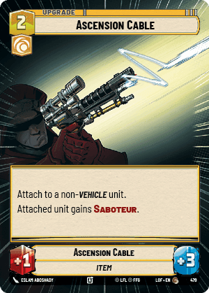 Ascension Cable (LOF) Common Fantasy Flight Games Hyperspace Non-Foil
