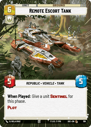 Remote Escort Tank (SEC) Common Fantasy Flight Games Hyperspace Non-Foil