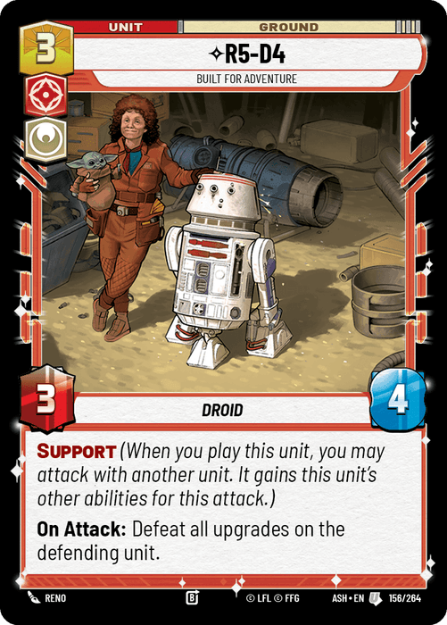 R5-D4 - Built for Adventure (ASH) Uncommon Star Wars Unlimited Fantasy Flight Games Standard Non-Foil