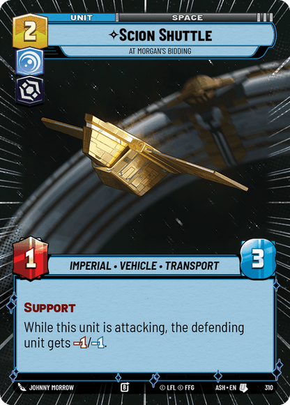 Scion Shuttle - At Morgan's Bidding (ASH) Uncommon Star Wars Unlimited Fantasy Flight Games Hyperspace Non-Foil