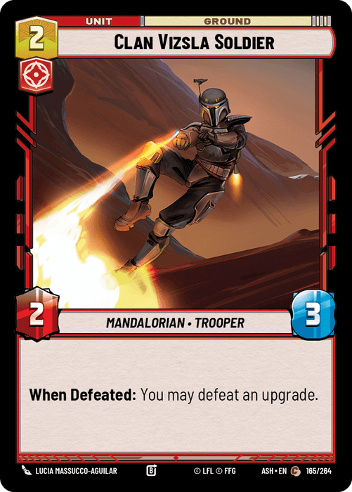 Clan Vizsla Soldier (ASH) Common Star Wars Unlimited Fantasy Flight Games Standard Non-Foil