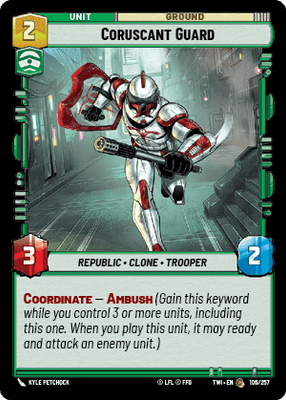 Coruscant Guard (TWI) Common Star Wars Unlimited Fantasy Flight Games Standard Non-Foil 