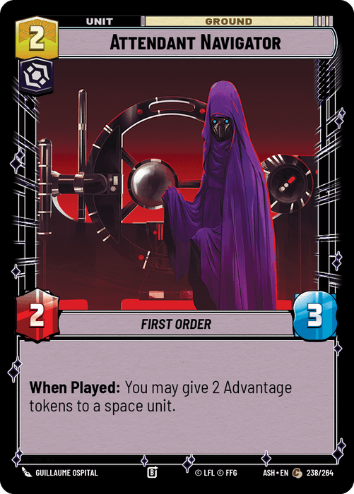 Attendant Navigator (ASH) Common Star Wars Unlimited Fantasy Flight Games Standard Non-Foil