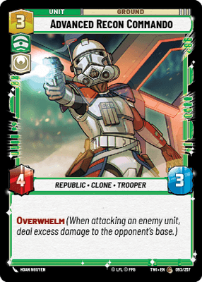 Advanced Recon Commando (TWI) Common Star Wars Unlimited Fantasy Flight Games Standard Non-Foil 