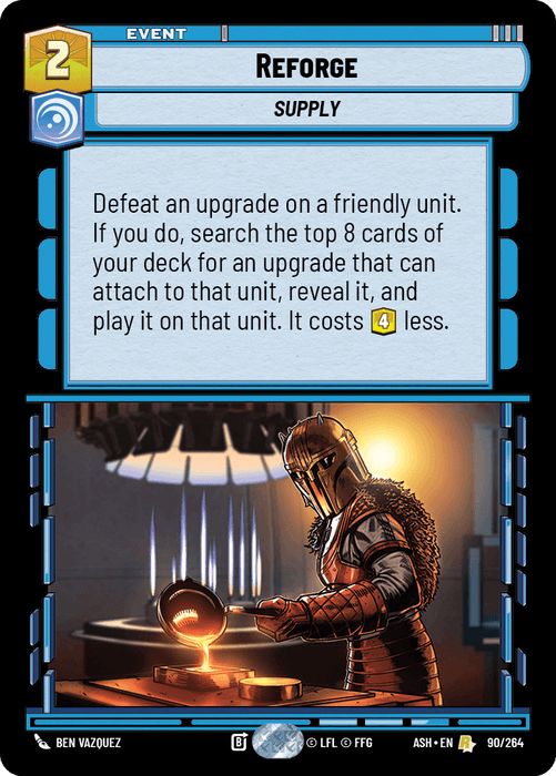 Reforge (ASH) Rare Star Wars Unlimited Fantasy Flight Games Standard Non-Foil