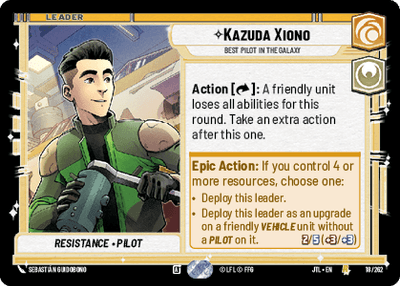 Kazuda Xiono - Best Pilot in the Galaxy (JTL) Rare Fantasy Flight Games Standard Non-Foil
