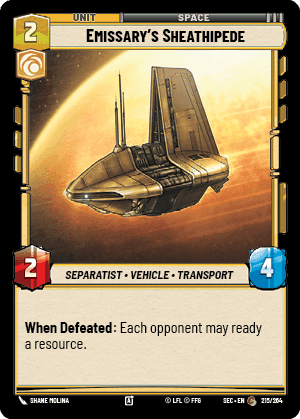 Emissary's Sheathipede (SEC) Common Fantasy Flight Games Standard Non-Foil