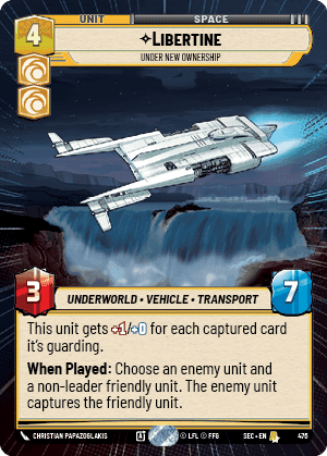 Libertine - Under New Ownership (SEC) Rare Fantasy Flight Games Hyperspace Non-Foil