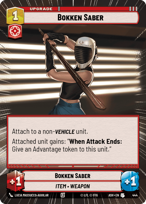 Bokken Saber (ASH) Uncommon Star Wars Unlimited Fantasy Flight Games Hyperspace Non-Foil