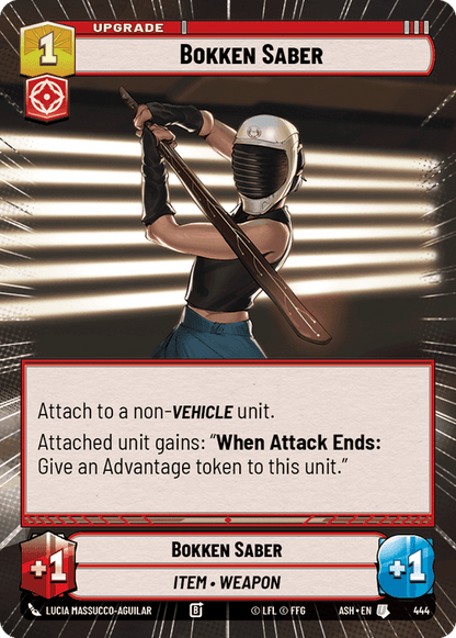 Bokken Saber (ASH) Uncommon Star Wars Unlimited Fantasy Flight Games Hyperspace Non-Foil