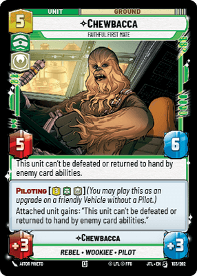 Chewbacca - Faithful First Mate (JTL) Starter Fantasy Flight Games Standard Non-Foil