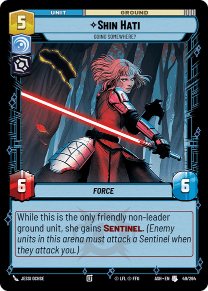 Shin Hati - Going Somewhere? (ASH) Uncommon Star Wars Unlimited Fantasy Flight Games Standard Non-Foil