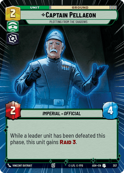 Captain Pellaeon - Plotting from the Shadows (ASH) Uncommon Star Wars Unlimited Fantasy Flight Games Hyperspace Non-Foil