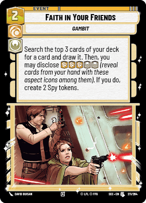 Faith in Your Friends (SEC) Uncommon Fantasy Flight Games