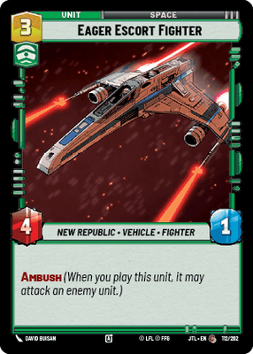 Eager Escort Fighter (JTL) Common Fantasy Flight Games Standard Non-Foil