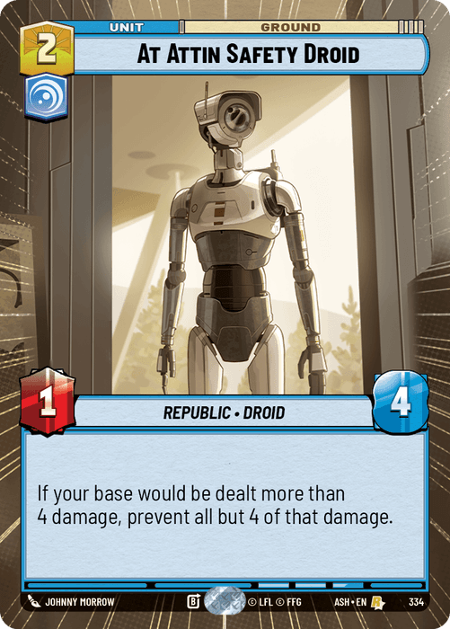At Attin Safety Droid (ASH) Rare Star Wars Unlimited Fantasy Flight Games Hyperspace Non-Foil