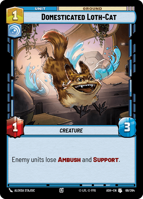 Domesticated Loth-Cat (ASH) Uncommon Star Wars Unlimited Fantasy Flight Games Standard Non-Foil