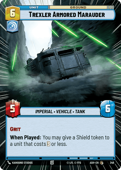 Trexler Armored Marauder (ASH) Common Star Wars Unlimited Fantasy Flight Games Hyperspace Non-Foil