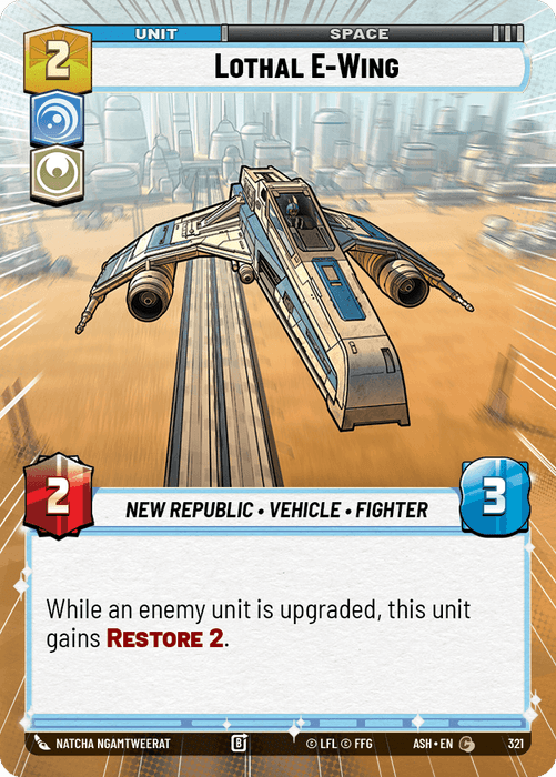 Lothal E-Wing (ASH) Common Star Wars Unlimited Fantasy Flight Games Hyperspace Non-Foil