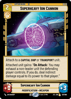 Superheavy Ion Cannon (JTL) Rare Fantasy Flight Games Standard Non-Foil