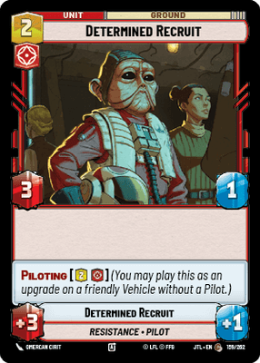 Determined Recruit (JTL) Common Fantasy Flight Games Standard Non-Foil