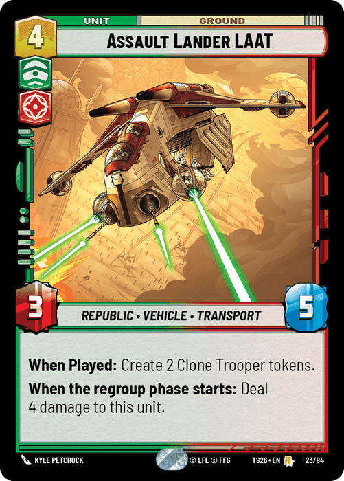 Assault Lander LAAT (TS26) Rare Fantasy Flight Games Standard Non-Foil