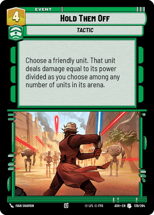 Hold Them Off (ASH) Uncommon Star Wars Unlimited Fantasy Flight Games Standard Non-Foil