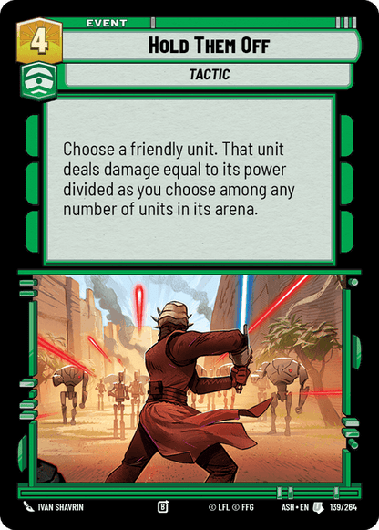 Hold Them Off (ASH) Uncommon Star Wars Unlimited Fantasy Flight Games Standard Non-Foil