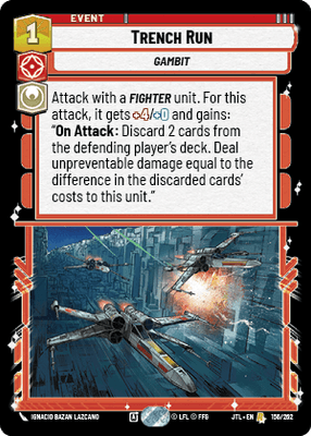 Trench Run (JTL) Rare Fantasy Flight Games Standard Non-Foil