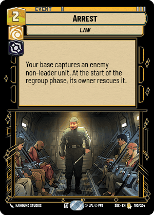 Arrest (SEC) Rare Fantasy Flight Games Standard Non-Foil