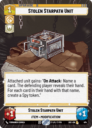 Stolen Starpath Unit (SEC) Rare Fantasy Flight Games