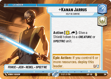Kanan Jarrus - Help Us Survive (LOF) Rare Fantasy Flight Games Hyperspace Non-Foil