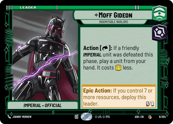 Moff Gideon - Indomitable Warlord (ASH) Common Star Wars Unlimited Fantasy Flight Games Standard Non-Foil