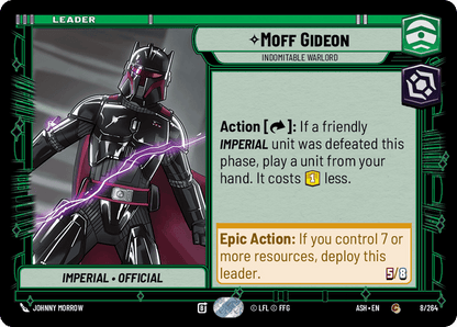 Moff Gideon - Indomitable Warlord (ASH) Common Star Wars Unlimited Fantasy Flight Games Standard Non-Foil