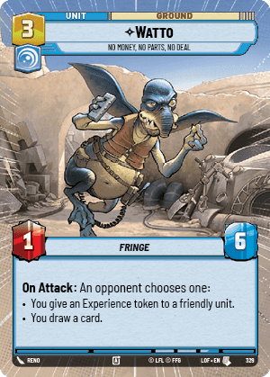 Watto - No Money, No Parts, No Deal (LOF) Uncommon Fantasy Flight Games Hyperspace Non-Foil