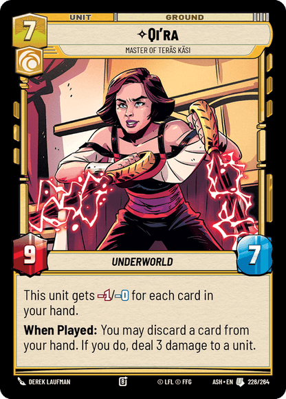 Qi'ra - Master of Teräs Käsi (ASH) Uncommon Star Wars Unlimited Fantasy Flight Games Standard Non-Foil