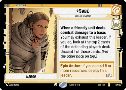 Sabé - Queen's Shadow (SEC) Rare Fantasy Flight Games