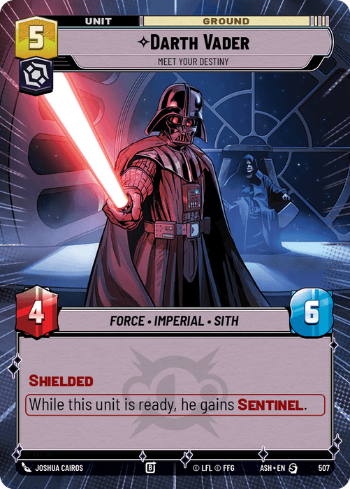 Darth Vader - Meet Your Destiny (ASH) Starter Star Wars Unlimited Fantasy Flight Games Hyperspace Non-Foil