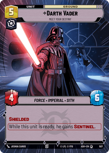 Darth Vader - Meet Your Destiny (ASH) Starter Star Wars Unlimited Fantasy Flight Games Hyperspace Non-Foil