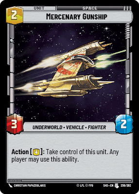 Mercenary Gunship (SHD) Uncommon Star Wars Unlimited Fantasy Flight Games Standard Non-Foil 