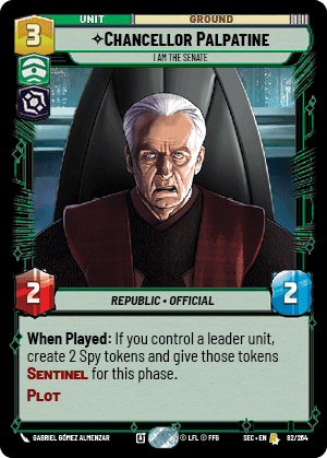 Chancellor Palpatine - I Am the Senate (SEC) Rare Fantasy Flight Games