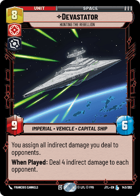 Devastator - Hunting the Rebellion (JTL) Legendary Fantasy Flight Games Standard Non-Foil