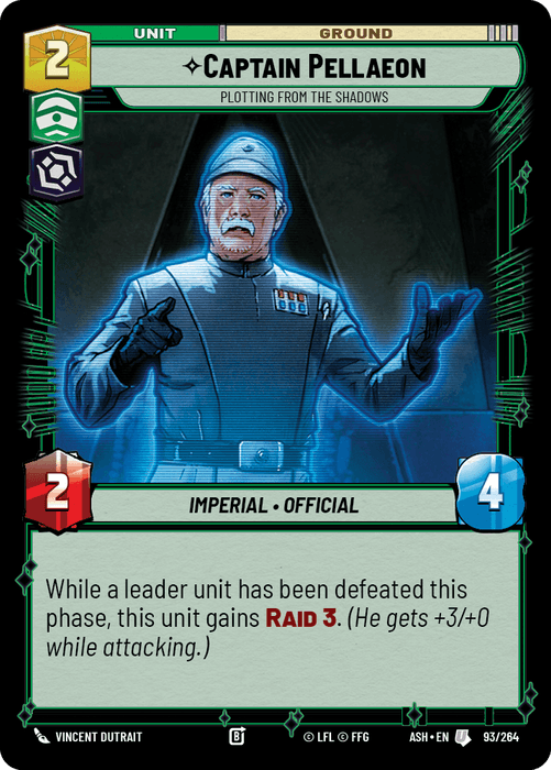 Captain Pellaeon - Plotting from the Shadows (ASH) Uncommon Star Wars Unlimited Fantasy Flight Games Standard Non-Foil