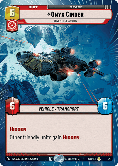 Onyx Cinder - Adventure Awaits (ASH) Rare Star Wars Unlimited Fantasy Flight Games Hyperspace Non-Foil